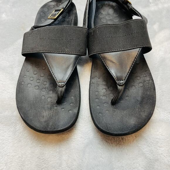 Vionic Womens Danita Sandals Womens 8.5 Black Buckle Slingback Comfort Thongs - Picture 3 of 8
